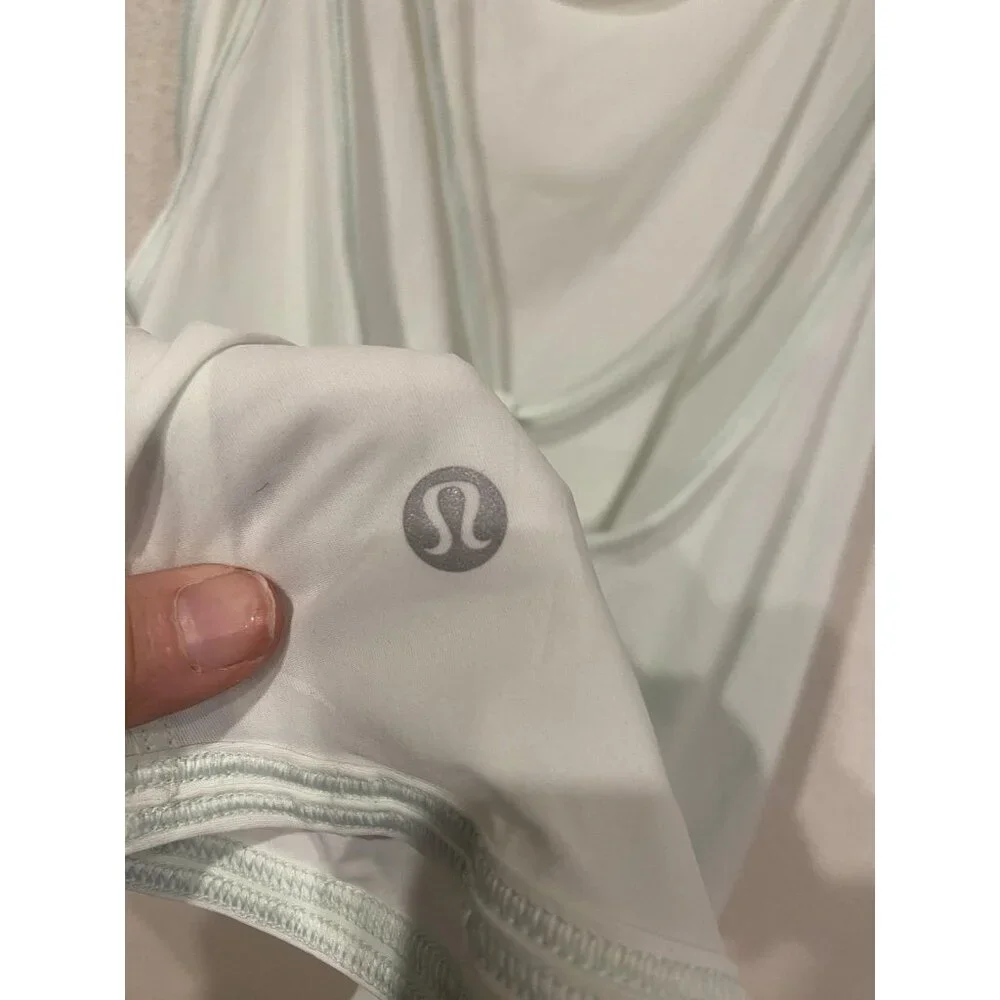 Lululemon Let It Slip Tank Top Womens 6 Green Scoop Neck Drapey Back Athletic - Picture 3 of 4